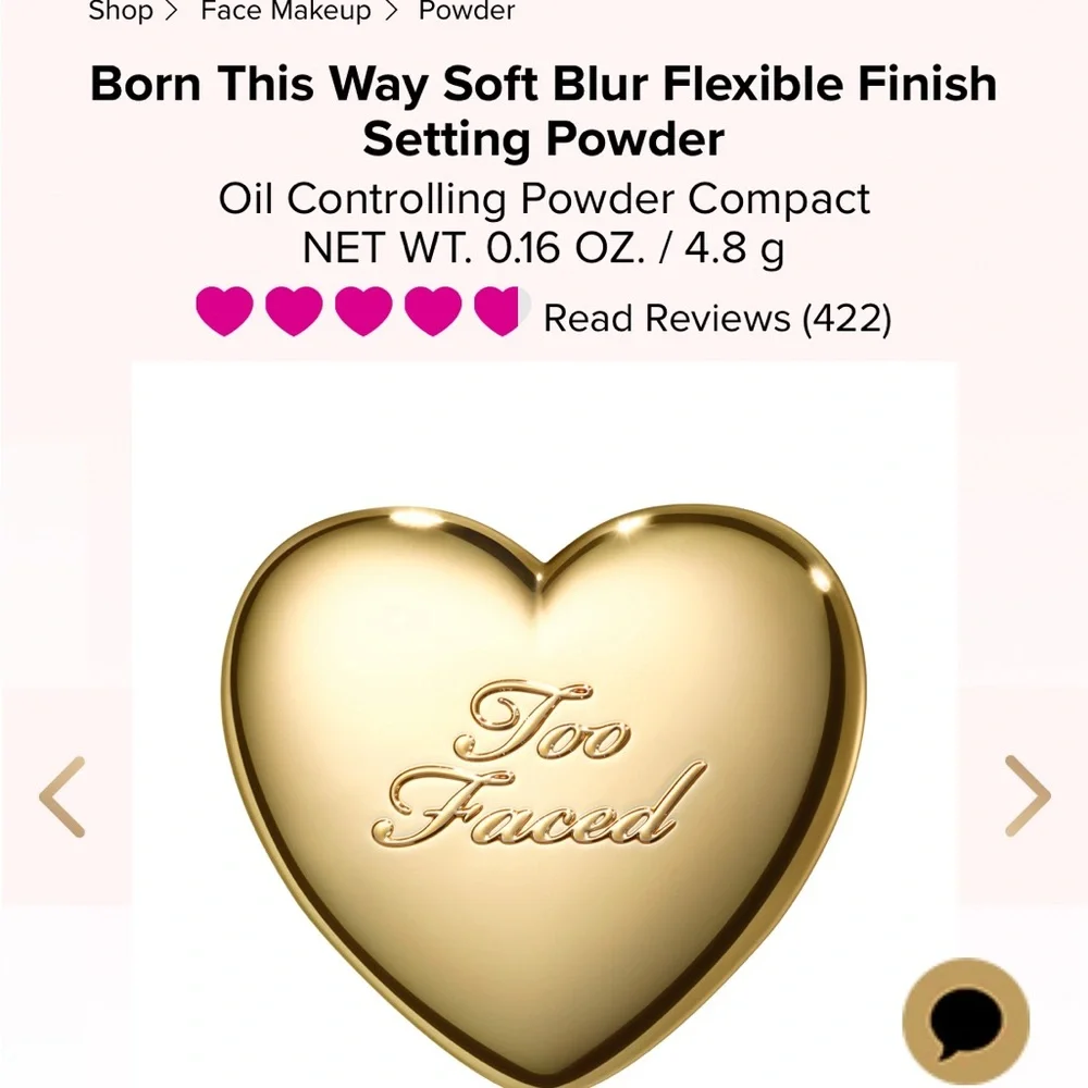 Too Faced Born This Way Soft Blur Flexible Finish Setting Powder Oil Control🧡🧡🧡
